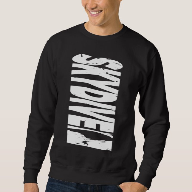 Skydiving Skydiver  Parachute BASE Jump Plane Sweatshirt (Vorderseite)