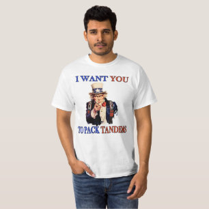 Skydiving Uncle Sam "Ich will Sie, um Tandems zu T-Shirt