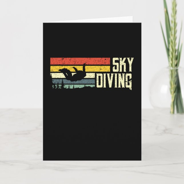 Skydiving Vintag Retro Parachutist Skydiver Karte (Vorderseite)