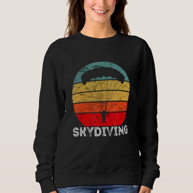 Skydiving Vintage Retro Skydiver Paragliding Parac Sweatshirt (Vorderseite)