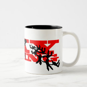 Skydiving Zweifarbige Tasse