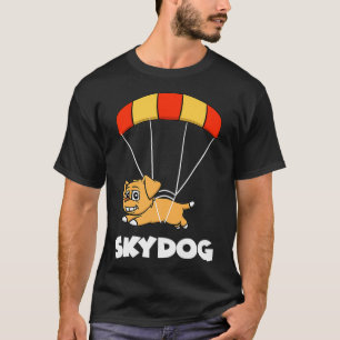 Skydog Parachuting Skydiving Hund Premium T-Shirt