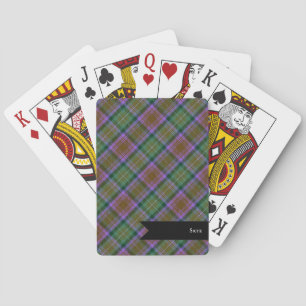 Skye Grün und Violett Highland Plaid Spielkarten