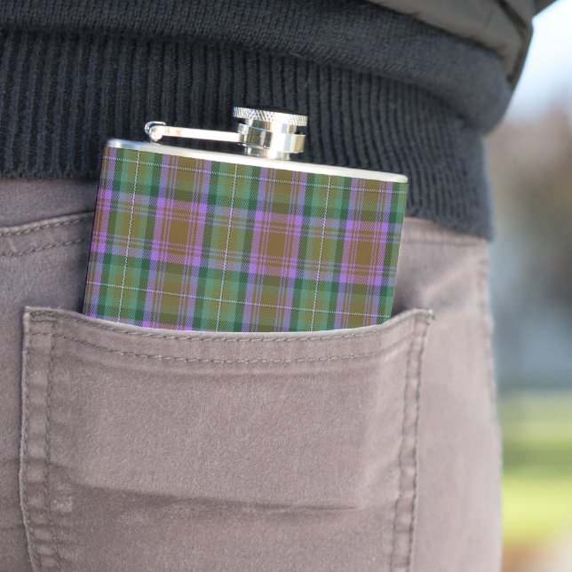 Skye Tartan Kariertes Muster Flachmann (Beispiel)