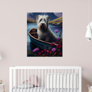 Skye Terrier auf einem Paddel: Ein landschaftliche Poster