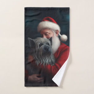 Skye Terrier avec Noël Festif du Père Noël