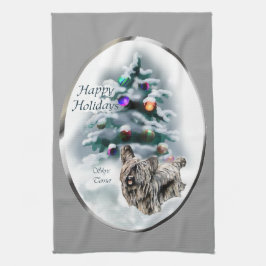Skye Terrier Christmas Handtuch