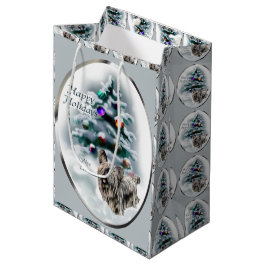 Skye Terrier Christmas Mittlere Geschenktüte