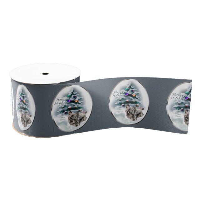 Skye Terrier Christmas Ripsband (Spule)