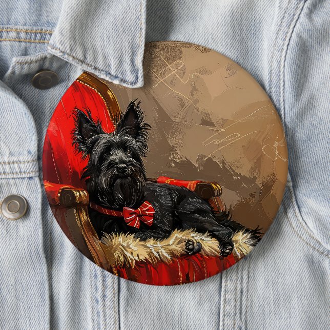 Skye Terrier Dog Weihnachtsfest Button (Beispiel)