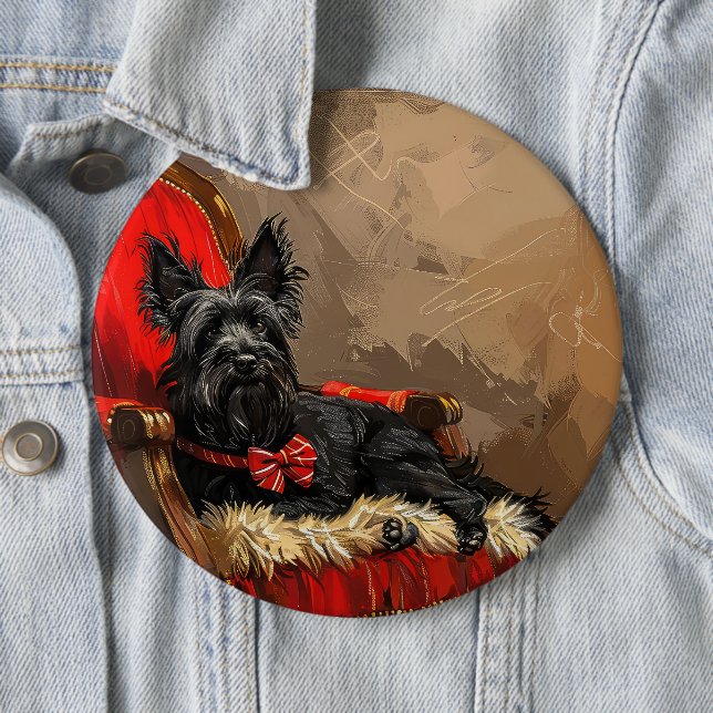 Skye Terrier Dog Weihnachtsfest Button (Beispiel)