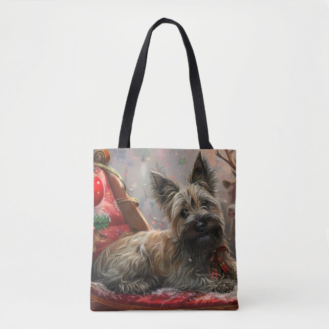 Skye Terrier Dog Weihnachtsfest Tasche (Vorderseite)