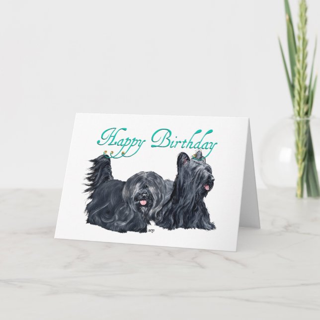 Skye Terrier Geburtstagskarten Karte (Vorderseite)