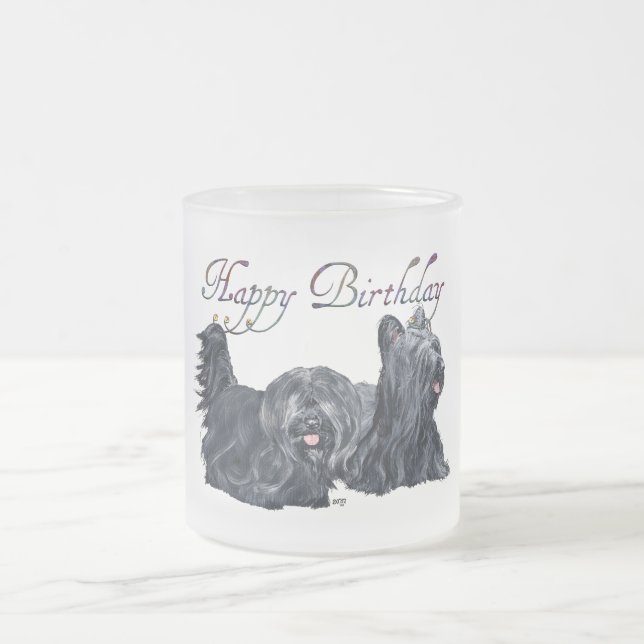 Skye Terrier Geburtstagskarten Mattglastasse (Mittel)