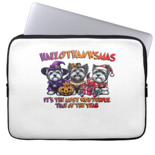 Skye Terrier Halloween Erntedank Weihnachtsklas Laptopschutzhülle