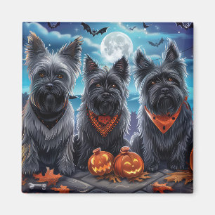 Skye Terrier Halloween Gruselig Magnet