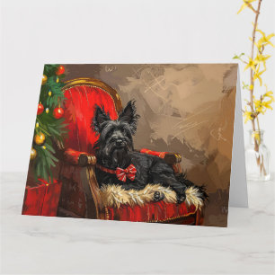 Skye Terrier Hund Weihnachtsfestlich Karte