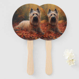 Skye Terrier im Herbst Leaves Fall Inspiriert Fächer
