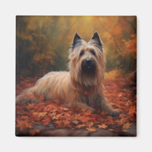 Skye Terrier im Herbst Leaves Fall Inspiriert Magnet