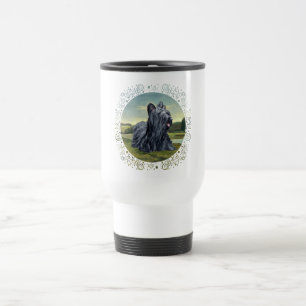 Skye Terrier in Landschaft Reise-Tasse Reisebecher