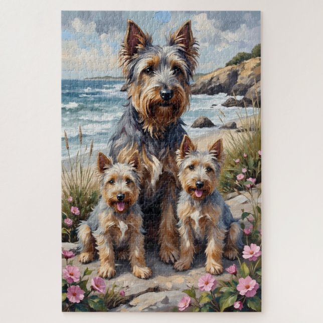 Skye Terrier Küsten-Gartenkunst (Vertikal)