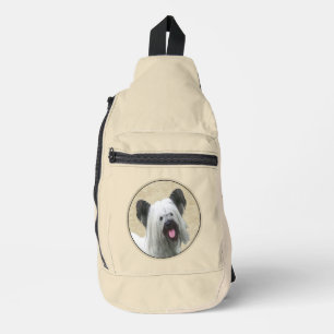 Skye Terrier Malerei Silver Gray Original Hunde Ku Crossbody Bag