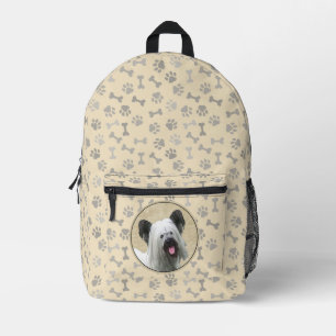 Skye Terrier Malerei - Süße originelle Hundekunst Bedruckter Rucksack