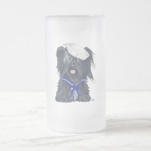 Skye Terrier Matrose Mattglas Bierglas