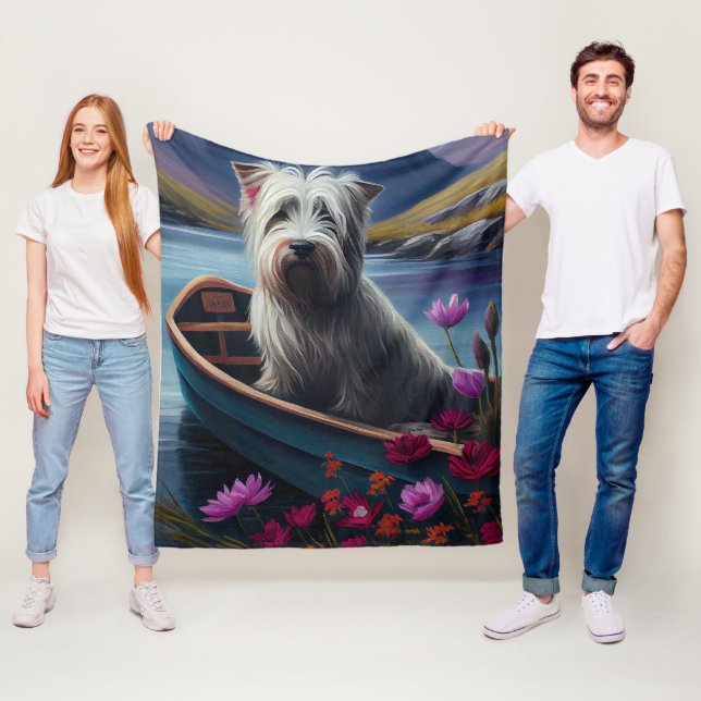 Skye Terrier on a Paddle: Ein Landschaftliches Abe Fleecedecke (Beispiel)