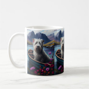 Skye Terrier on a Paddle: Ein Landschaftliches Abe Kaffeetasse
