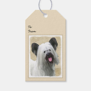 Skye Terrier Painting - Niedliche Original Dog Art Geschenkanhänger
