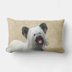 Skye Terrier Painting - Niedliche Original Dog Art Lendenkissen