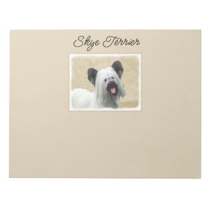 Skye Terrier Painting - Niedliche Original Dog Art Notizblock
