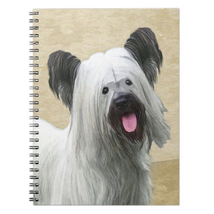 Skye Terrier Painting - Niedliche Original Dog Art Notizblock