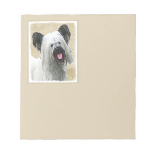 Skye Terrier Painting - Niedliche Original Dog Art Notizblock