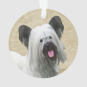 Skye Terrier Painting - Niedliche Original Dog Art Ornament