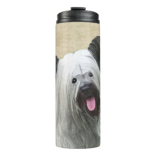 Skye Terrier Painting - Niedliche Original Dog Art Thermosbecher