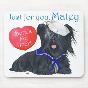 Skye Terrier Seemann Valentine Mousepad