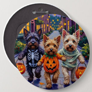 Skye Terrier Süßigkeitenbetteln Halloween Kostüme Button