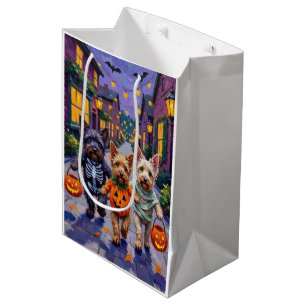 Skye Terrier Süßigkeitenbetteln Halloween Kostüme Mittlere Geschenktüte