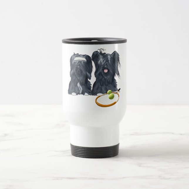 Skye Terrier Tennis Travel Mug Reisebecher (Mittel)