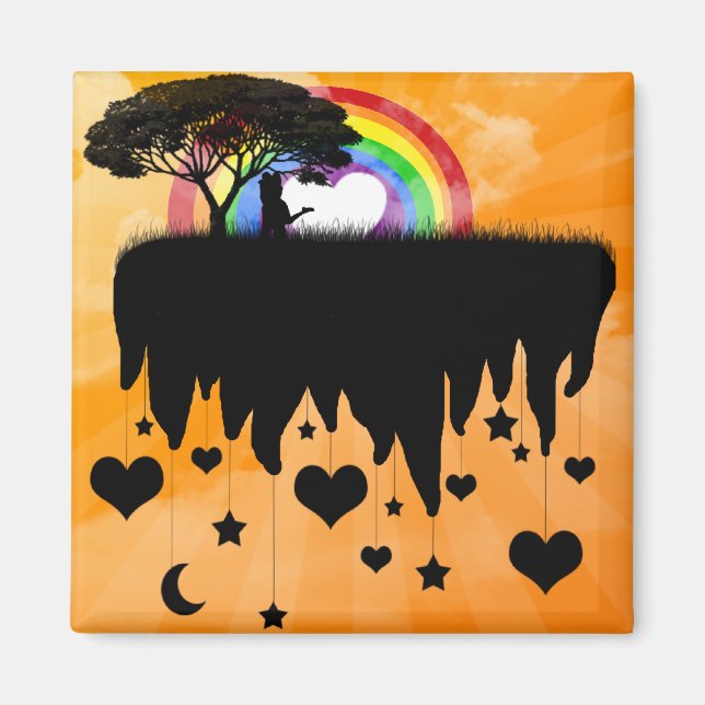 Skyislandregenbogen Magnet (Vorne)