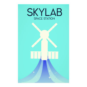 Skylab-Weltraumstation Weltraum Kunst Fotodruck