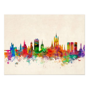 Skyline Aberdeens Schottland Fotodruck