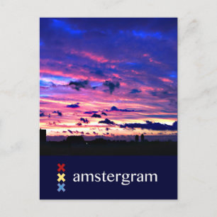 Skyline Amsterdam Postkarte