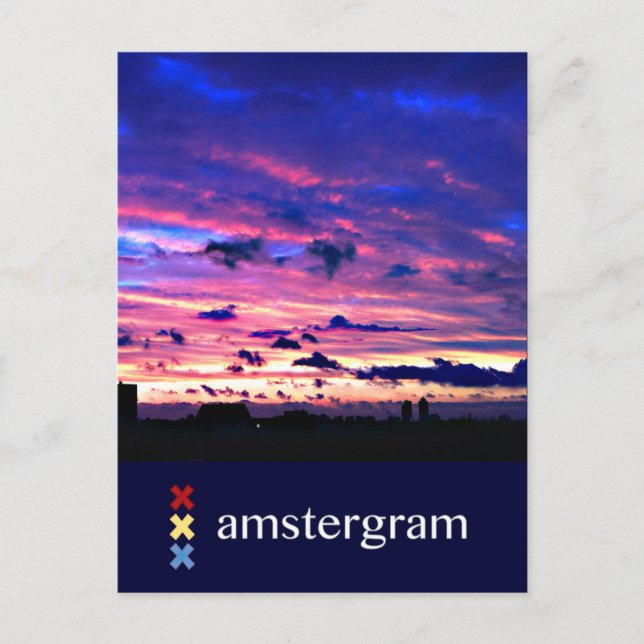 Skyline Amsterdam Postkarte (Vorderseite)