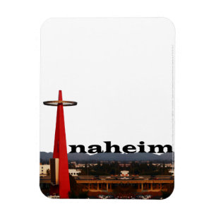 Skyline Anaheim Kalifornien mit Anaheim im Himmel Magnet