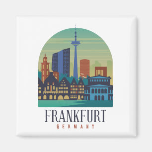 Skyline Architektur Frankfurt Deutschland Magnet