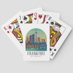 Skyline Architektur Frankfurt Deutschland Spielkarten