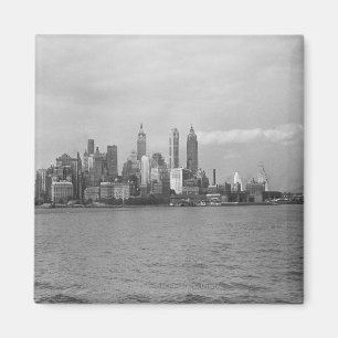 Skyline B&W USA New York City Manhattan Magnet